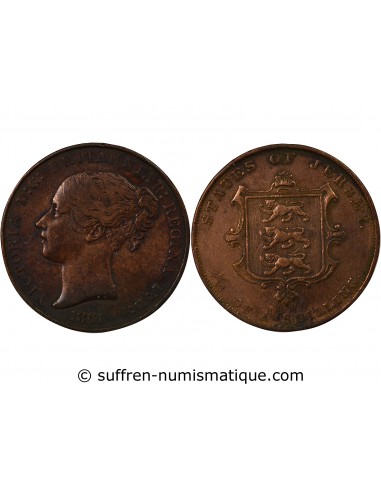 Jersey Victoria, Reine 1/13 Shilling Cuivre 1861