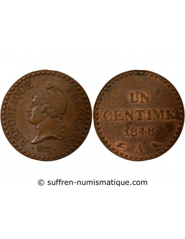 1 centime Bronze 1848 A Paris