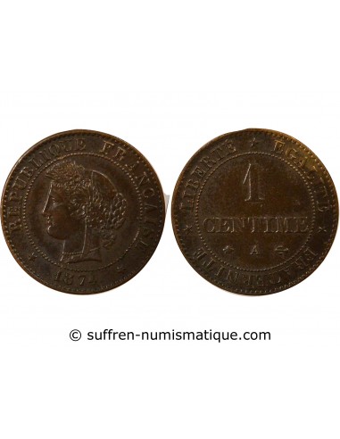 Centime Bronze 1874 A Paris