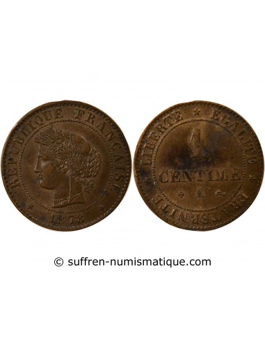 1 centime Bronze 1878 K Bordeaux