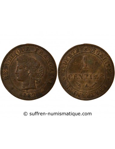 1 centime Bronze 1882 A Paris