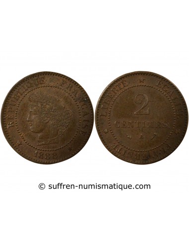 2 Centimes Bronze 1888 A Paris