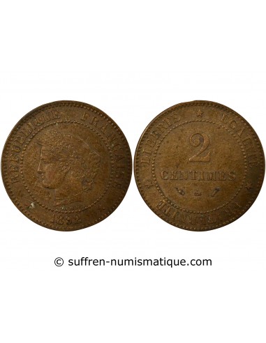 2 Centimes Bronze 1892 A Paris