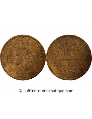 5 Centimes Bronze 1892 A Paris