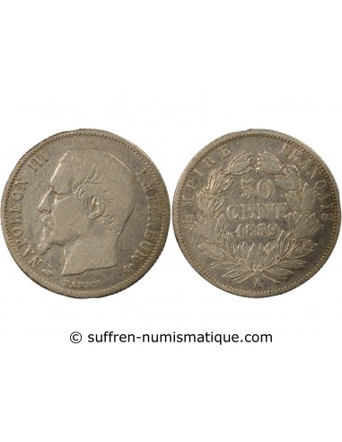 Napoléon III 50 Centimes Argent 1859 A Paris