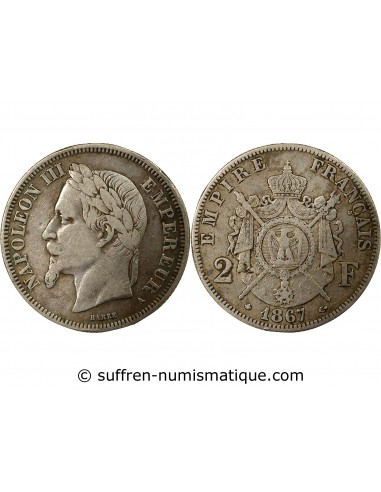 Napoléon III 2 Francs Argent 1867 A Paris