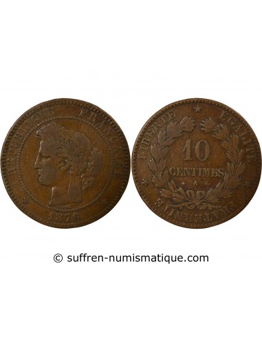 10 Centimes Bronze 1876 A Paris