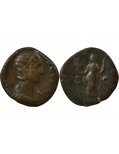 Rome Empire Julia Mamée Vesta Sesterce Laiton 227-228 R Rome Rome Empire