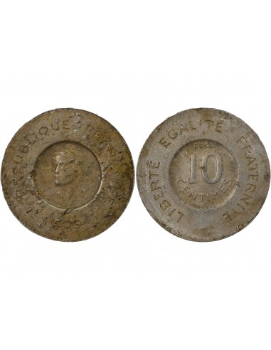 Essai de Rude 10 centimes Aluminium 1909 A Paris