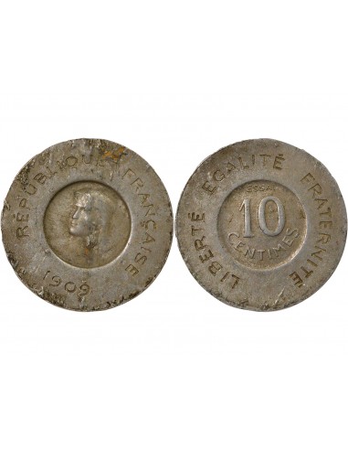 Essai de Rude 10 centimes Aluminium 1909 A Paris