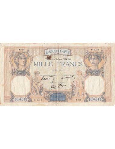 Cérès et Mercure 1000 francs 1938