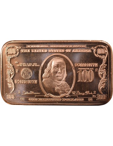 USA Benjamin Franklin 100$ Benjamin Franklin Once Cuivre