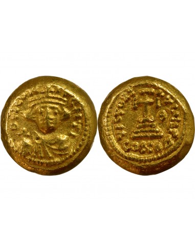 Empire Byzantin Constant II Héraclius Solidus Or 644-645 Carthage