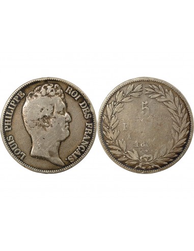 Louis-Philippe Ier Sans le I 5 Francs Argent 1830 A - Paris