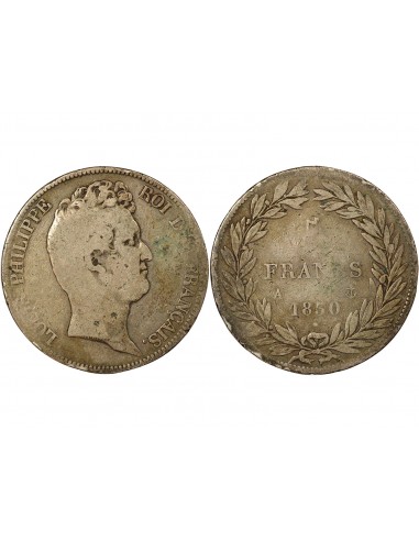 Louis-Philippe Ier Sans le I 5 Francs Argent 1830 A - Paris