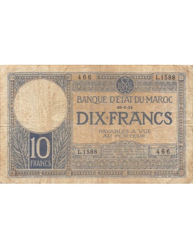 Maroc Maroc 10 francs 1931