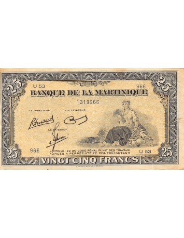 Martinique Martinique 25 francs 1943-1945