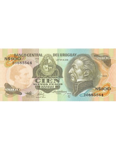 Uruguay Uruguay 100 nuevos pesos 1986