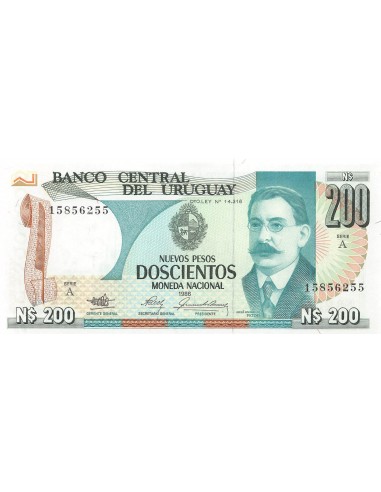 Uruguay Uruguay 200 nuevos pesos 1986