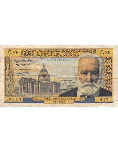 Victor Hugo 5 francs 1962