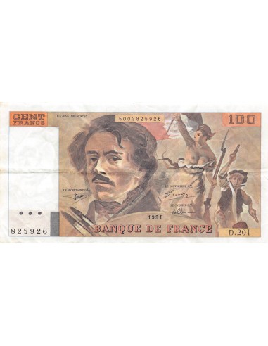 Billets français 100 francs 1991