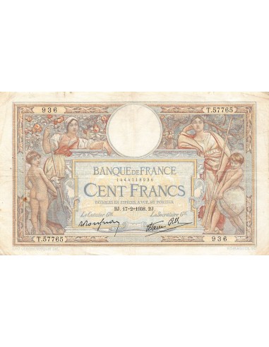 Billets Banque de France 100 francs 1938