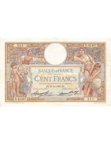 Billets Banque de France 100 francs 1933