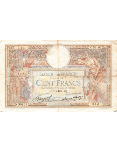 Billets Banque de France 100 francs 1936