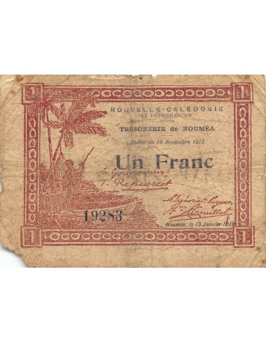 Nle Calédonie Nouvelle-Calédonie 1 franc 1919