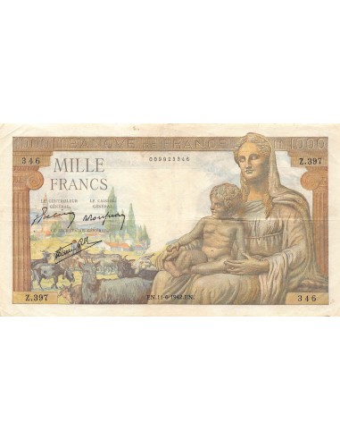 1000 francs 1942