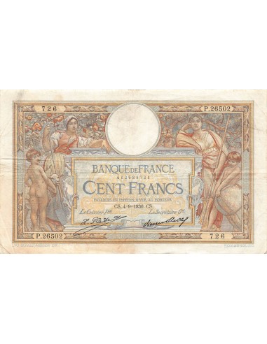 Billets Banque de France 100 francs 1930