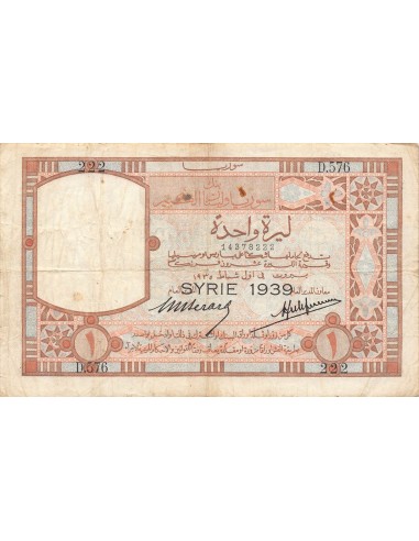 Syrie Syrie 1 francs 1939