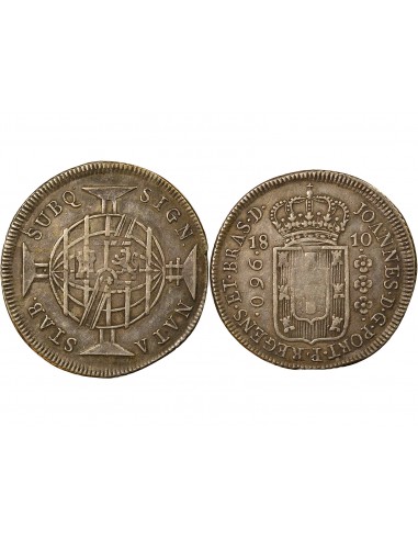 Brésil Jean VI Type 1 960 reis Argent 1810 R Rio de Janeiro