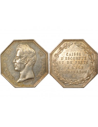 Isles de France et de Bourbon Caisse d'Escompte et de Prêts Argent 1824-1830