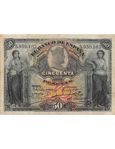 Espagne 50 pesetas 1907