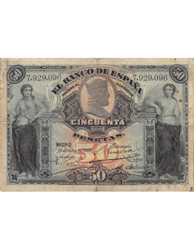 Espagne 50 pesetas 1907