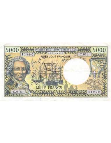 Polynésie Fr. Louis Antoine Bougainville Pacifique 5000 francs 2010-2012