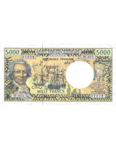 Polynésie Fr. Louis Antoine Bougainville Pacifique 5000 francs 2010-2012