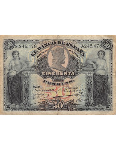 Espagne 50 pesetas 1907