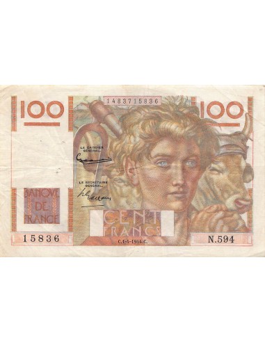 100 francs 1954