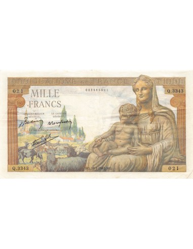 1000 francs 1943