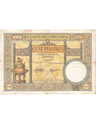 Indo-Chine Fr. 100 piastres 1936