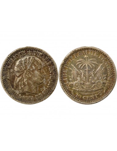 Haïti 10 centimes Argent 1881 A Paris