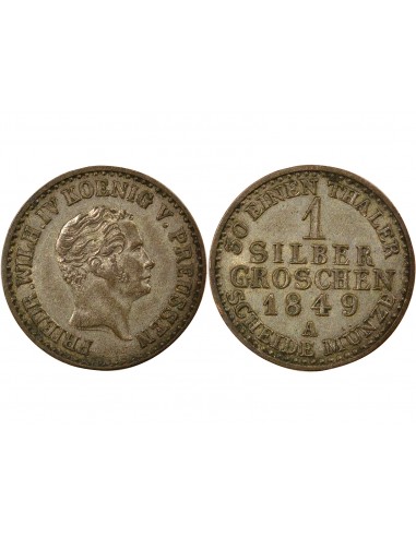 Etats Allemands (Prusse) Frédéric-Guillaume IV 1 groschen Billon 1849 A Berlin