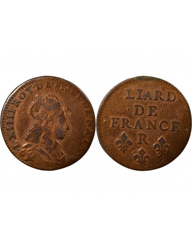Louis XIV Au Buste Juvénile 1 liard Cuivre 1656 Nîmes