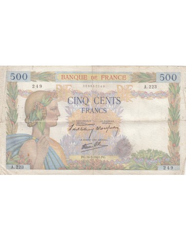 Billet Français 500 francs 1940