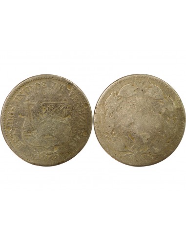 Venezuela 10 centavos Nickel-Laiton 1876 Philadelphie