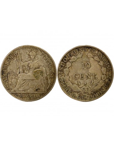 Indo-Chine Fr. 10 centième Argent 1930 A Paris