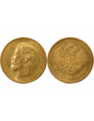 Russie Nicolas II 5 roubles Or 1898 Saint-Petersbourg