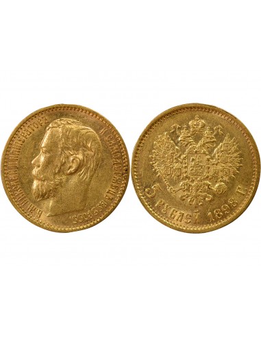 Russie Nicolas II 5 roubles Or 1898 Saint-Petersbourg